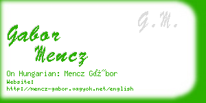 gabor mencz business card